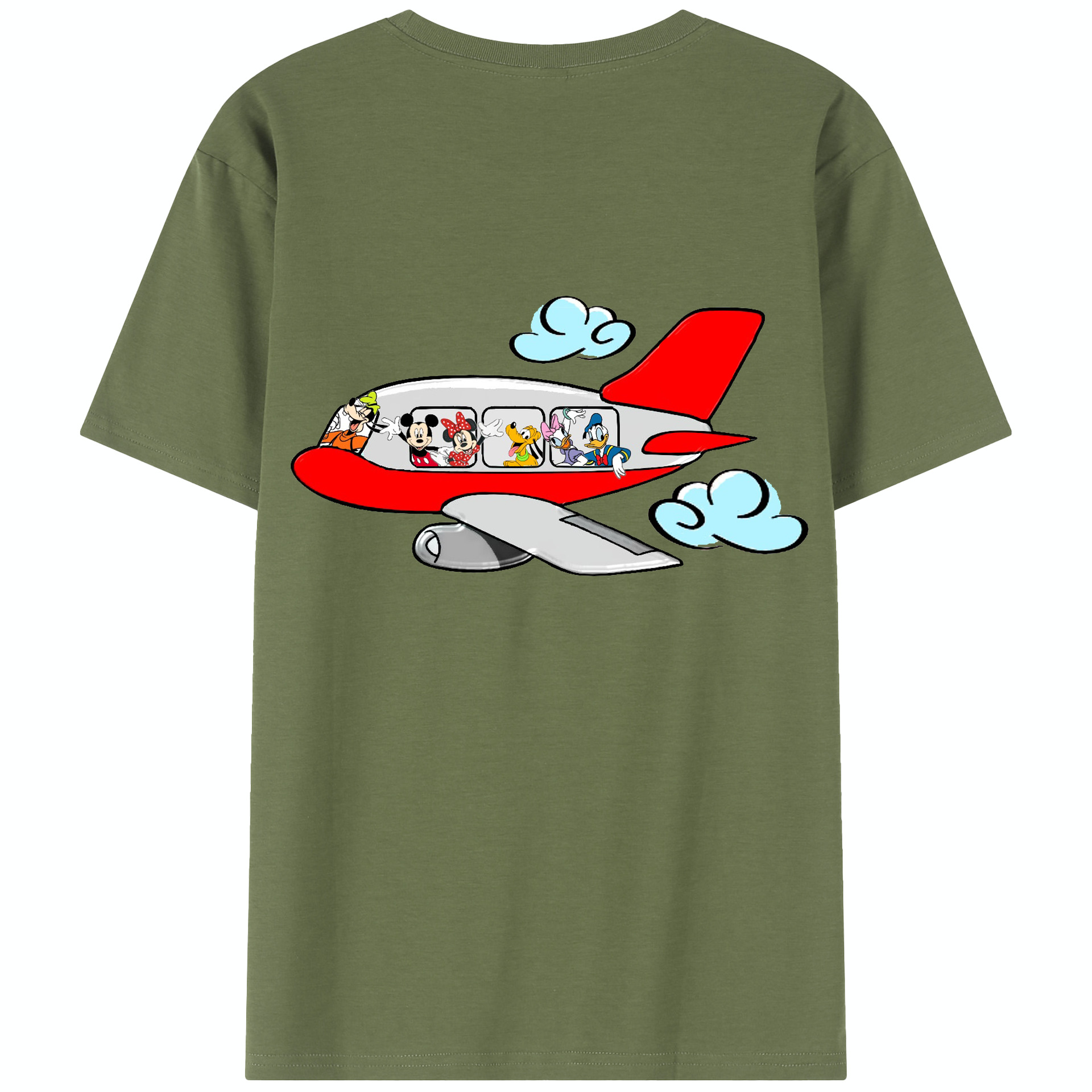 （画像用） ミッキーマウス Mickey Mouse 綿100％半袖Tシャツ（背面プリント）